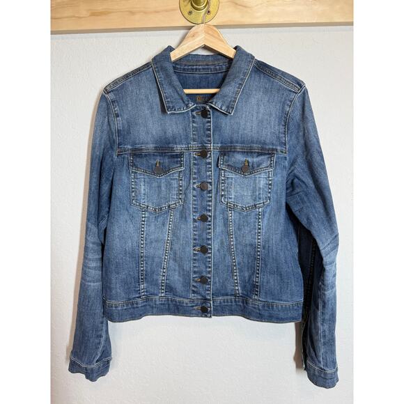 Women's KUT from the Kloth Medium Wash Denim Blue Jean Jacket Size XL - Picture 3 of 7